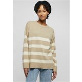 UC Ladies Women's striped knitted sweater with wet sand cene
