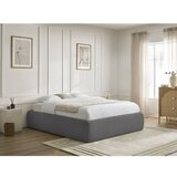 Bobochic Paris Tamno sivi tapecirani bračni krevet s prostorom za odlaganje/bez uzglavlja s podnicom 180x200 cm Inera – | shoptok.hr