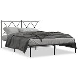 vidaXL Metalni okvir za krevet s uzglavljem crni 140x200 cm | shoptok.hr