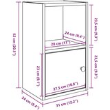 vidaXL Knjižna omara artisan hrast 31x24x52 cm inženirski les | Shoptok.si