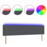 vidaXL LED naslon za krevet jednostavnog dizajna, tamno sivi, 100 cm, tkanina korduroj | shoptok.hr