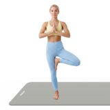 Rebel Active prostirka za gimnastiku za jogu, pilates, fitness, 190x115cm, debljine 2cm, NBR materijal, siva | shoptok.hr