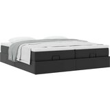 vidaXL Otomanski okvir kreveta s madracima crni 160x200cm umjetna koža | shoptok.hr