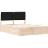  Krevetni okvir s tapiciranim uzglavljem Crna 140 x 200 cm | shoptok.hr