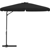  Vrtni suncobran s čeličnim stupom 300 cm crni | shoptok.hr