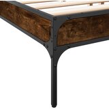  Okvir za krevet boja hrasta 200x200cm konstruirano drvo i metal | shoptok.hr