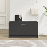 vidaXL Klupa za cipele crna 80 x 24 x 45 cm od konstruiranog drva | shoptok.hr
