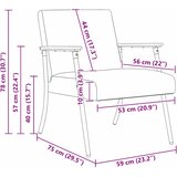  Fotelja Svijetlo siva tkanina | shoptok.hr