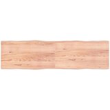 Stolna ploča svjetlosmeđa 220x60x4 cm od obrađene hrastovine | shoptok.hr