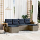 vidaXL 6-dijelni set vrtnih sofa od poliratana s jastucima sivi | shoptok.hr