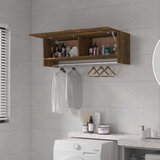 vidaXL garderobna omara dimljeni hrast 100x32,5x35 cm konstruiran les | Shoptok.si