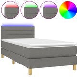  box spring s madracem LED tamnosivi 90x190 cm tkanina | shoptok.hr