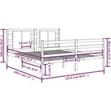  Posteljni okvir iz trdne borovine 120x190 cm, (21073554) | Shoptok.si