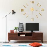 vidaXL 3D stenska ura moderna zlata 100 cm XXL Cene