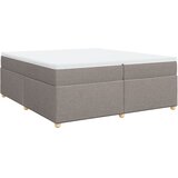  Krevet s oprugama i madracem smeđesivi 200x200 cm od tkanine | shoptok.hr