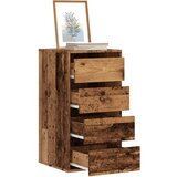 vidaXL Kutna komoda s ladicama boja staro drvo 40x41x76 cm drveni | shoptok.hr