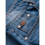 Ombre Men's short denim shorts with rips and holes - blue | shoptok.hr