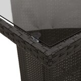  7-dijelni vrtni blagovaonski set s jastucima crni od poliratana | shoptok.hr