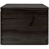  Drvena kutija s poklopcem crna 40x30x23 cm puno drvo bor | shoptok.hr