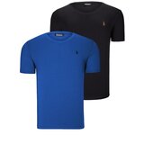 Dewberry DUAL SET T8568 V-NECK MENS T-SHIRT-BLACK-SAKS Cijene