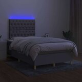  Box spring postelja z vzmetnico LED sv. siva 120x200 cm blago, (20726900) | Shoptok.si