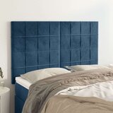  Posteljno vzglavje 4 kosa temno moder 72x5x78/88 cm žamet, (20936388) Cene