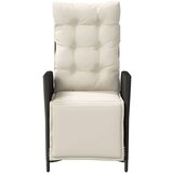  3-dijelni bistro set s jastucima crni od poliratana - Crna i krem 1 | shoptok.hr