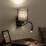  Brilagi - LED zidna svetiljka NUBILA 1xE27/25W/230V + LED/3W crna | Eponuda.com