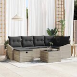 Set sofe s jastukom 7 pcs Svijetlo siva i siva poliratan | shoptok.hr