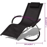 vidaXL Zunanji ležalnik geometrične oblike jeklo črn in siv, (20663213) | Shoptok.si