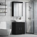  Set namještaja za kupaonicu TULUM 2 pcs Crna 60 x 34 x 63 cm | shoptok.hr