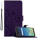 Cadorabo LG K40S in klasična temno modra - ovitek v cvetličnem dizajnu z magnetnim zapiranjem, stoječo funkcijo in režami za kartice, (20859917) | Shoptok.si