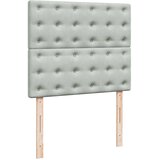 Box spring krevet s madracem svjetlosivi 120x200 cm baršunasti | shoptok.hr