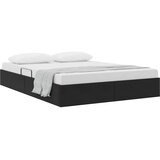 Krevet s od storage s uzglavljem Crna 135 x 190 cm Baršun | Eponuda.com