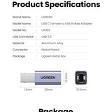 Ugreen adapter USB-C ženski na USB-B - 20120, srebrn | Shoptok.si