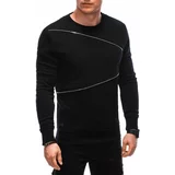Edoti Men's sweatshirt with decorative zippers OM-SSNZ-22FW-005
