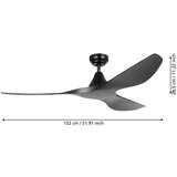 Eglo 35109 - Plafonski ventilator PORTSEA prečnika 132 cm u crnoj boji + daljinski upravljač | Eponuda.com