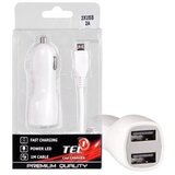  Auto Punjač za mobitel Tel1 2xUSB 2A WHITE + MicroUSB cable | Eponuda.ba
