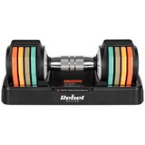 Rebel ACTIVE Podesivi set liveno-gvozdenih bučica sa automatskim sistemom par 2x5 kg korak 1 kg RBA-2334 Slike