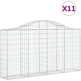  Lučne gabionske košare 11kom 200x30x100/120cm pocinčano željezo | shoptok.hr