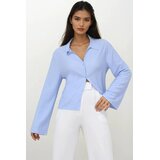 Trend Alacati Stili Ženska košulja dugih rukava Alc-X13459, Polo kragna, Plava | Eponuda.com