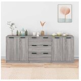  3-delna komoda siva sonoma konstruiran les | Shoptok.si