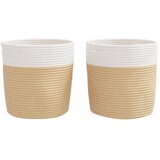  Košare za pohranu 2 kom bež-bijele Ø 28x28 cm pamučne | Eponuda.com