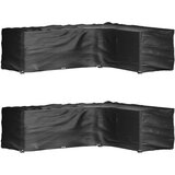 vidaXL Prevleka za pohištvo L oblike 2 kosa 18 obročkov 285x220x80 cm | Shoptok.si