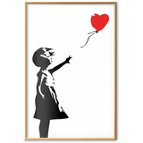  Plakat - Girl with a Balloon 21x30 Zlatni okvir | shoptok.hr