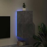 TV ormarić s LED svjetlima siva boja betona 30,5 x 35 x 70 cm | shoptok.hr