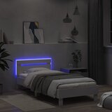  Okvir za krevet s uzglavljem i LED svjetlima bijeli 100x200 cm | shoptok.hr