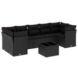  8-dijelni set vrtnih sofa od poliratana s jastucima crni | shoptok.hr