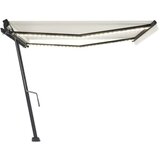  Ročno zložljiva tenda z LED lučkami 450x350 cm krem, (21157664) | Shoptok.si