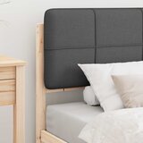  Krevetni okvir s tapiciranim uzglavljem Tamno siva 75 x 190 cm | shoptok.hr